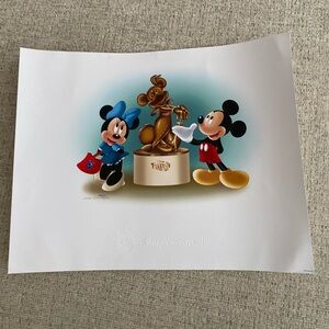 2 Disney lithographs authentic Mickey & Minnie Mouse